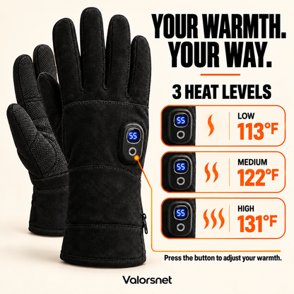 🔥 🧤Rechargeable Heated Gloves – Touchscreen Winter Gloves with Adjustable Heat for Skiing