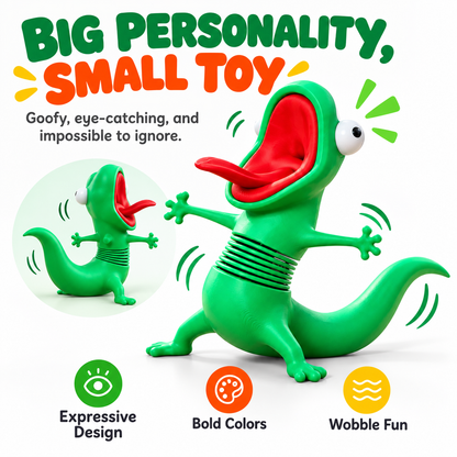 🦎Funny Shaking Lizard Fidget Toy, 3DPrinted Spring Wiggly Lizard