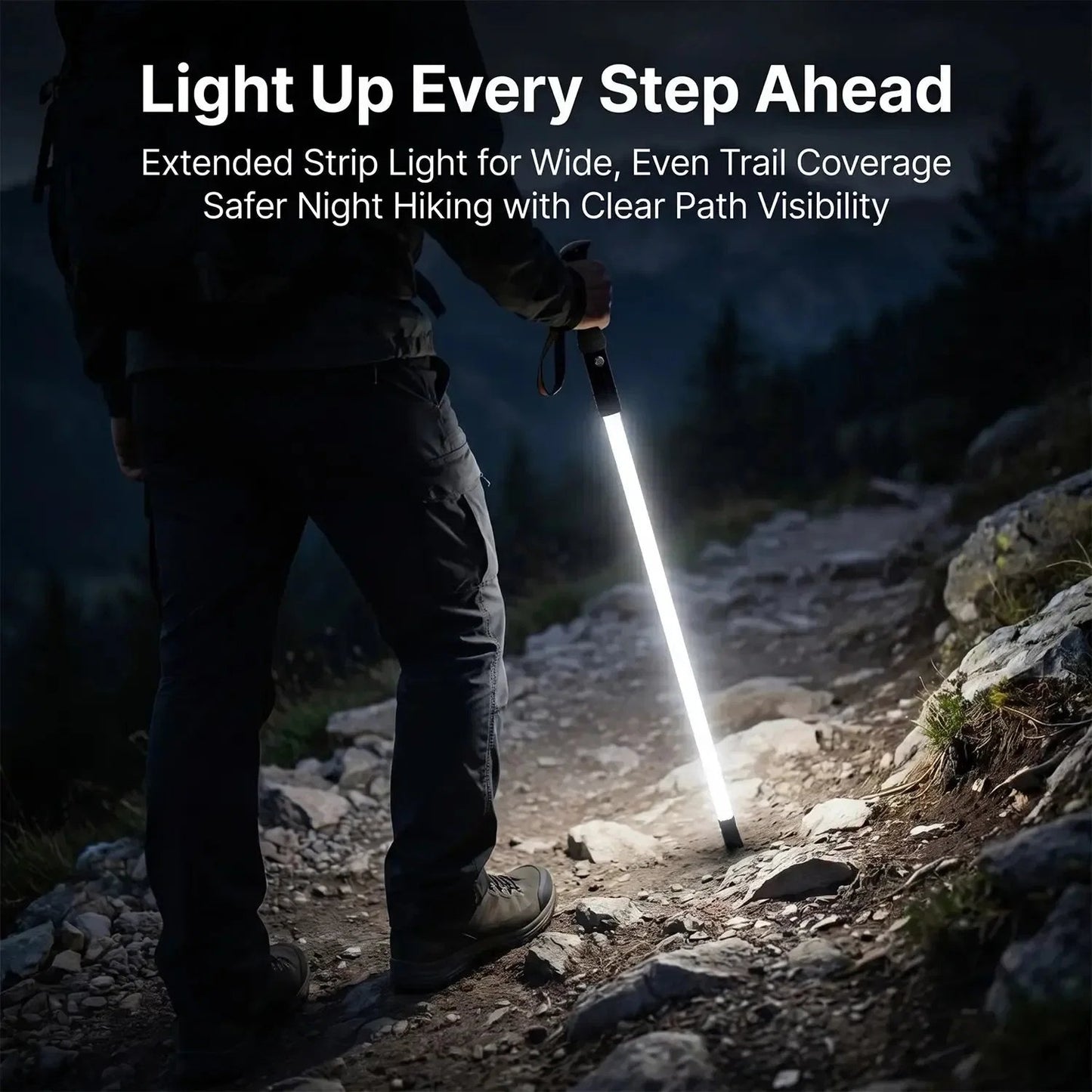 LED Light-Up Trekking Poles – Glowing Hiking & Walking Sticks for Night Adventures