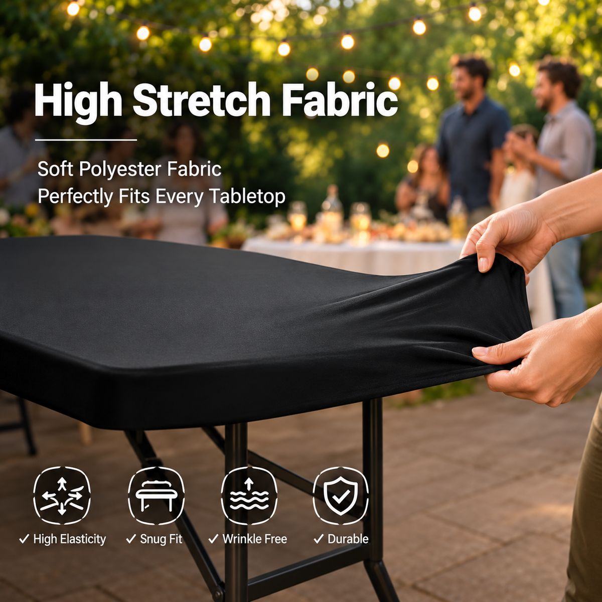 Stretch Spandex Table Cover – Perfect Fit for 4ft/6ft/8ft Tables