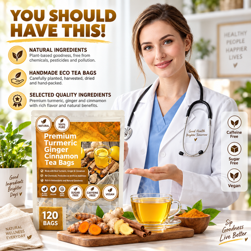 Turmeric Ginger Cinnamon Tea Bags 120 Pack