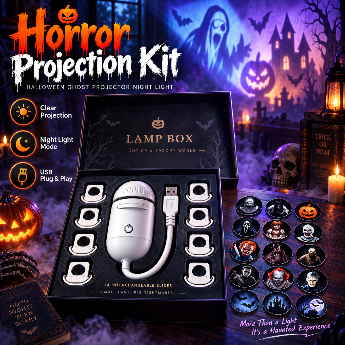 Halloween Ghost Projector Night Light