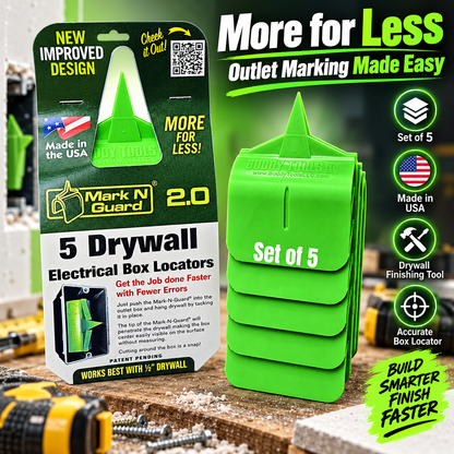 Buddy Tools Drywall Outlet Markers 5-Pack ABS MnG 2.0