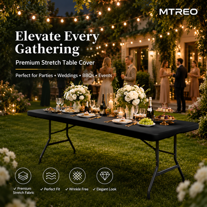 Stretch Spandex Table Cover – Perfect Fit for 4ft/6ft/8ft Tables