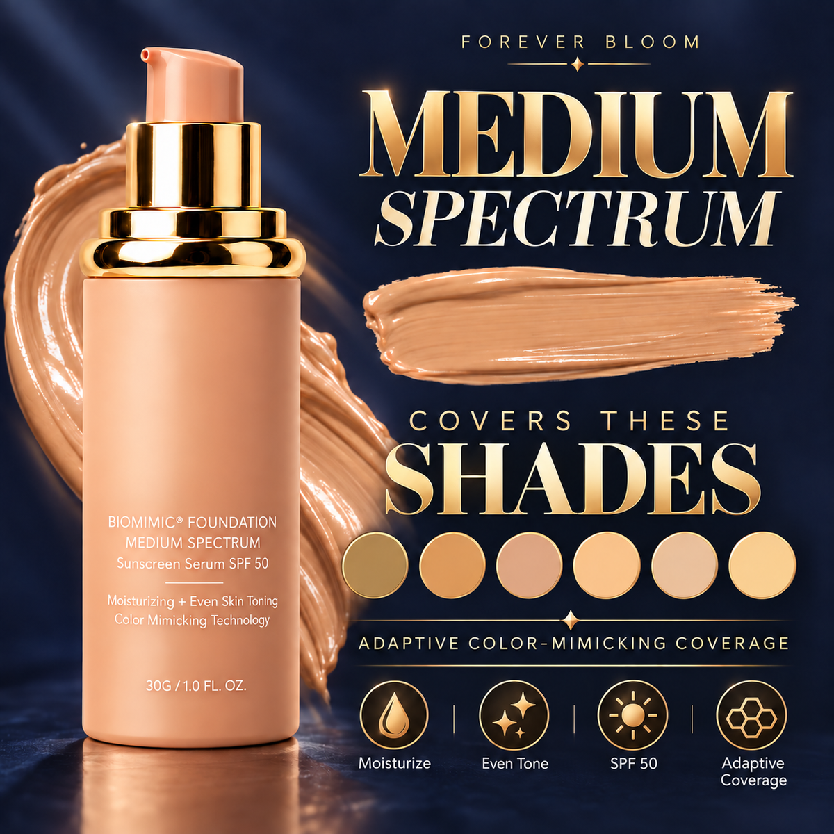 Native Glow 4-in-1 Serum Foundation SPF 50