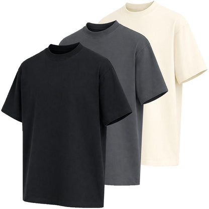 Men's Multi-Pack Heavyweight 100% Cotton Drop Shoulder Fashion Tees in Various Sizes and Colors
