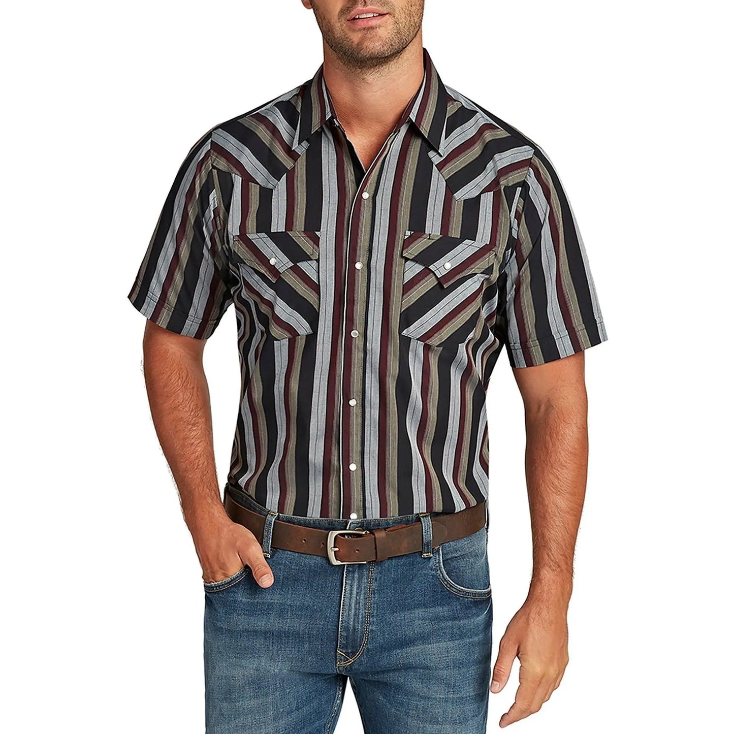 Men's Ely Cattleman Stripe Western Snap Shirt