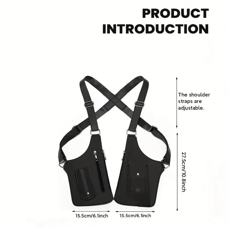 Product dimensions showing two 15.5 cm wide side bags and 27.5 cm height