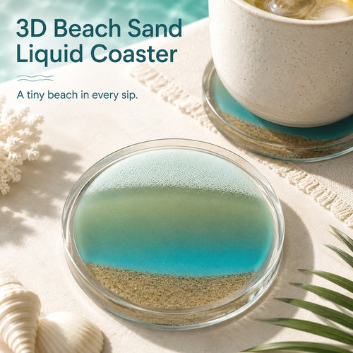🔥Last Day 49% OFF - 🌊Layered Quicksand Liquid Coaster