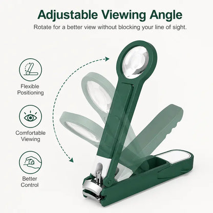 Magnifying Nail Clipper – Precision Nail Cutter with Built-In HD Glass Lens