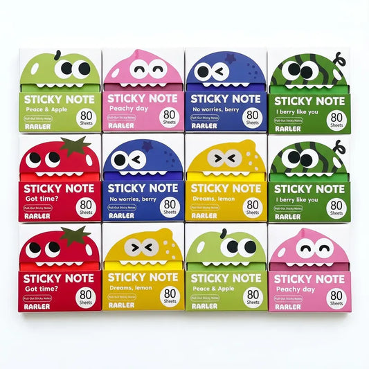 ✨📖Transparent Pull-Out Sticky Notes (12 Boxes, 960 Sheets Total)