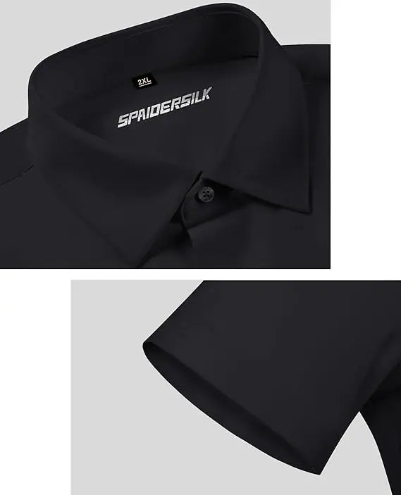Men's Slim Fit Short Sleeve Dress Shirts 2-Pack
