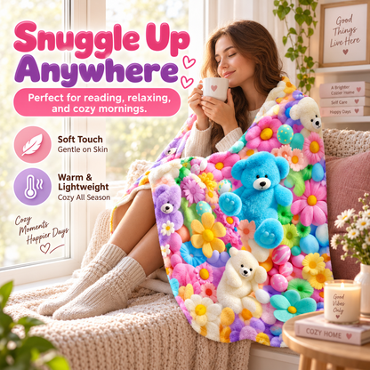 Cute Plush 3D Throw Blanket