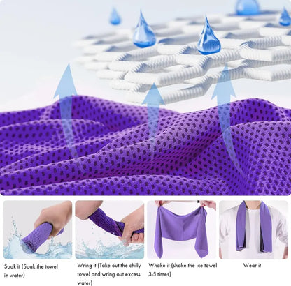 Double Layer Honeycomb Instant Cooling Sport Towel