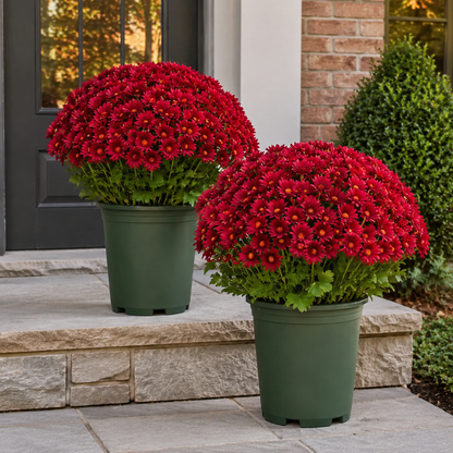 🌼 Artificial Outdoor Sunset Mums Flowers - UV resistant, Waterproof, Windproof