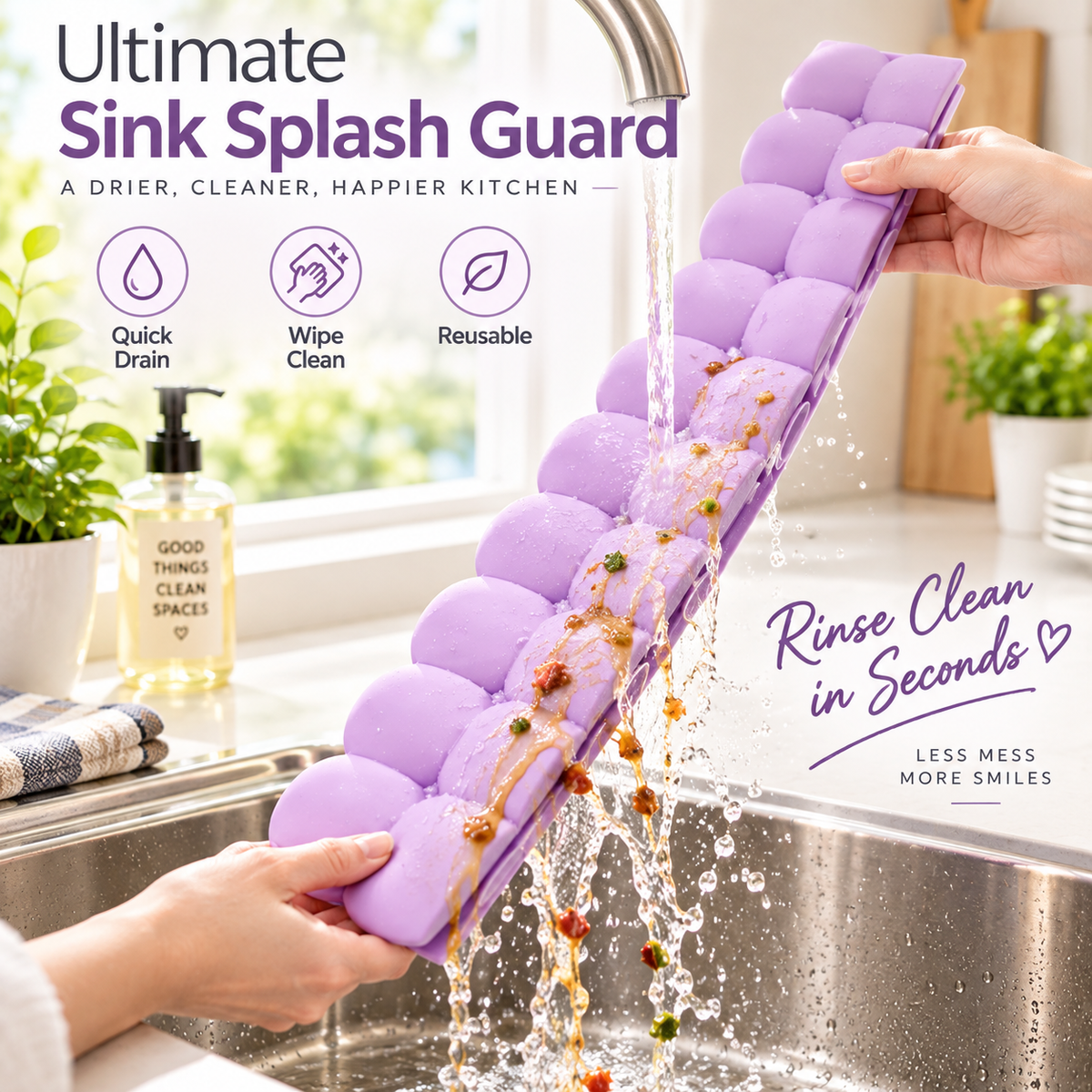 ✨Dopamine Silicone Sink Splash Guard
