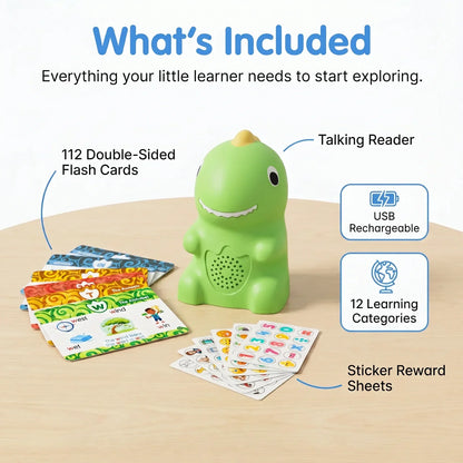 🦖Talking Dinosaur Flash Cards | Screen-Free Word Learning for Toddlers