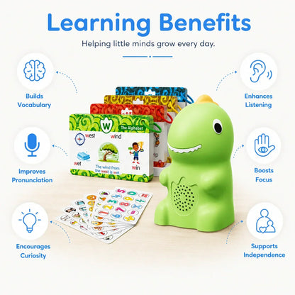 🦖Talking Dinosaur Flash Cards | Screen-Free Word Learning for Toddlers