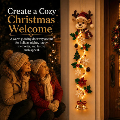 ⏳ Last Day 48% OFF  🎄Glowing Christmas Door Hanger | 6 Festive Lighted Designs with Warm Glow, Dimensional Details & Space-Saving Vertical Décor ✨