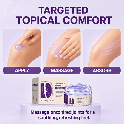 Curcumin & Emu Oil Pain Gel – 🏥Backed by US Osteopathic Experts