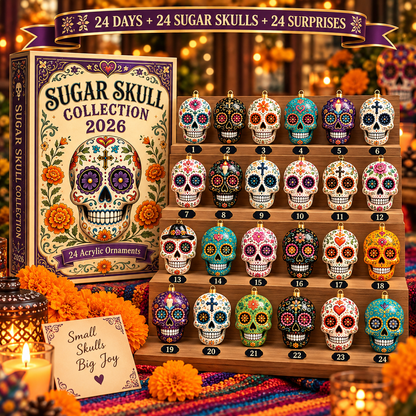 Day of the Dead Sugar Skull Advent Calendar 2026 – 24-Day Acrylic Charm Countdown