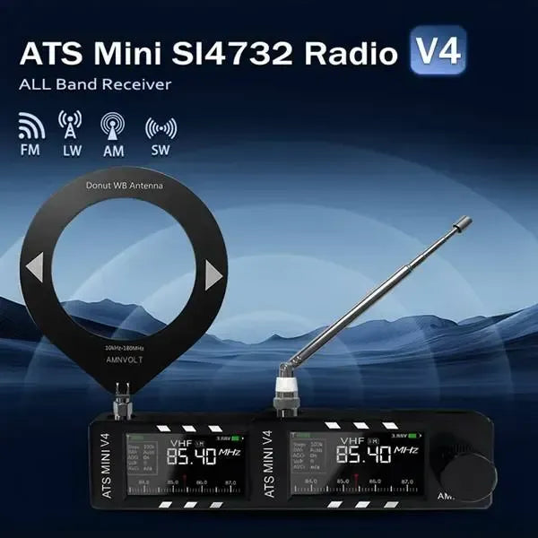 🔥Last Day 69% OFF📻Upgraded ATS Mini V4 Si4732 All Band DSP Radio Receiver