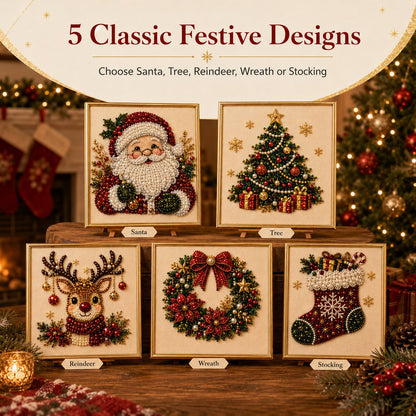 🎄 DIY Christmas Pearl Diamond Painting Art Kit | Holiday Craft Decor