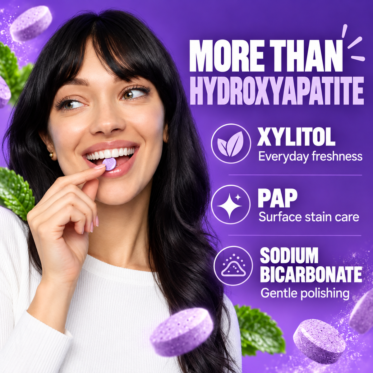 How to use purple toothpaste tablets