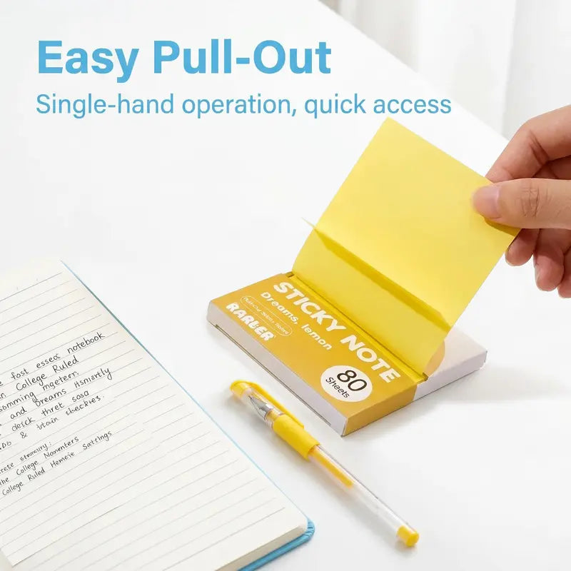 ✨📖Transparent Pull-Out Sticky Notes (12 Boxes, 960 Sheets Total)