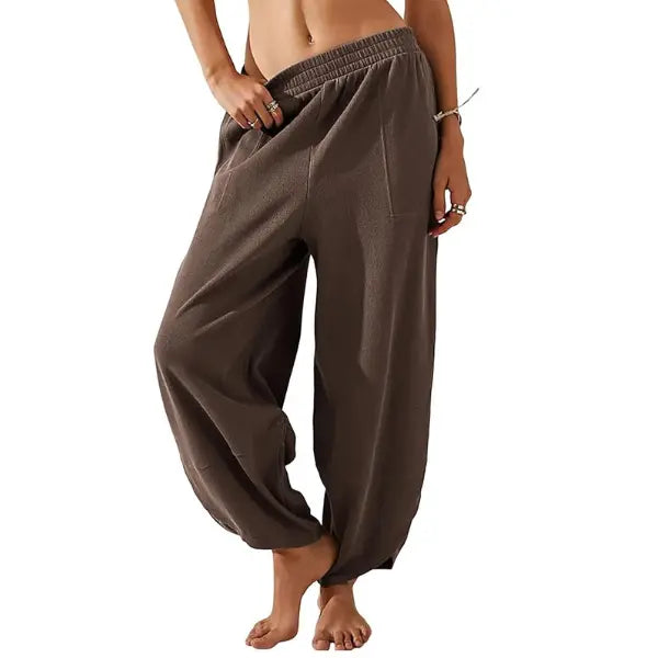 Women’s Baggy Wide Leg Pants Casual Lounge Palazzo Trousers Summer Style