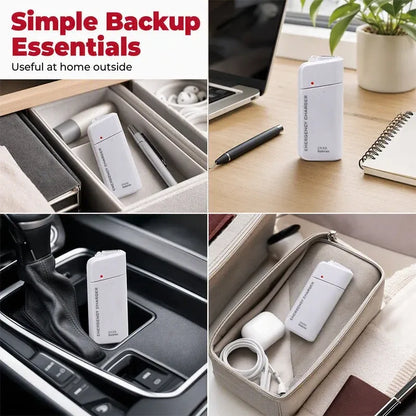 🔥😍Portable Emergency Phone Charger AA Battery Powered Power Bank with LED Flashlight