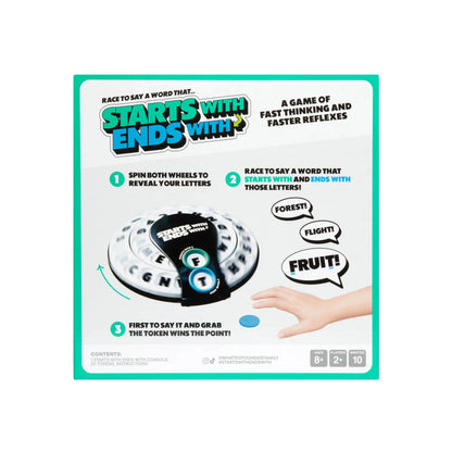 Starts With Ends With Word Game by Relatable - Family Board Game with Spinner and Tokens