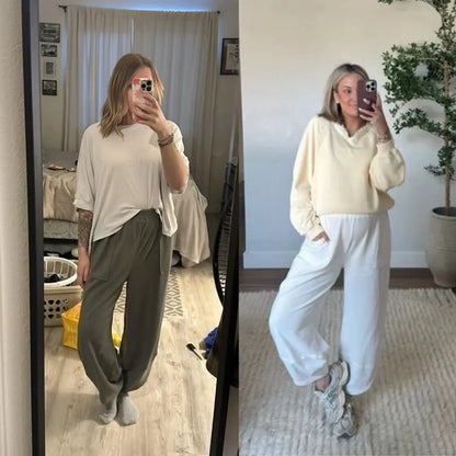 Women’s Baggy Wide Leg Pants Casual Lounge Palazzo Trousers Summer Style