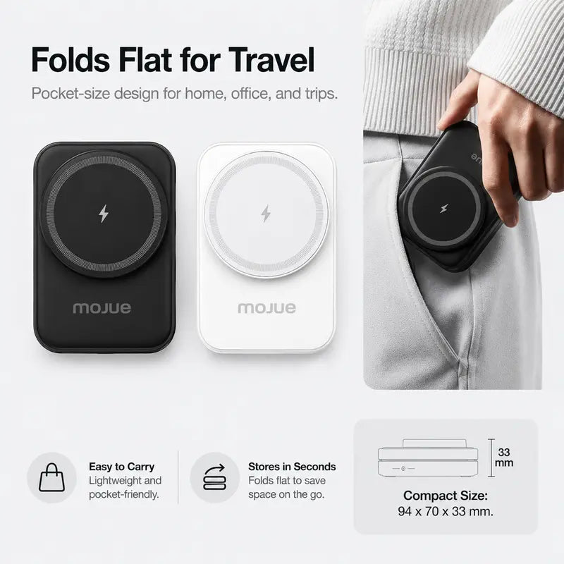 ⚡ 3-in-1 Foldable Magnetic Charger – Charge Phone, Watch & Earbuds at Once