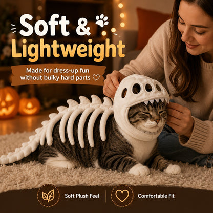🦖 Glow-in-the-Dark Dinosaur Skeleton Pet Costume