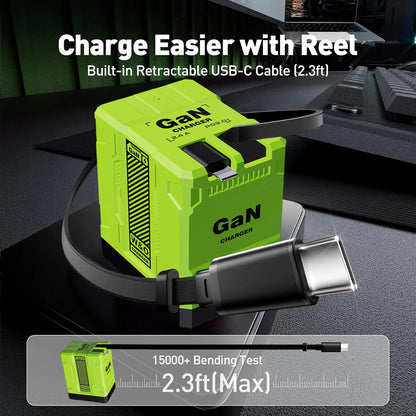 2 in 1 GaN Charger 120W Fast Charging for iPhone & Samsung