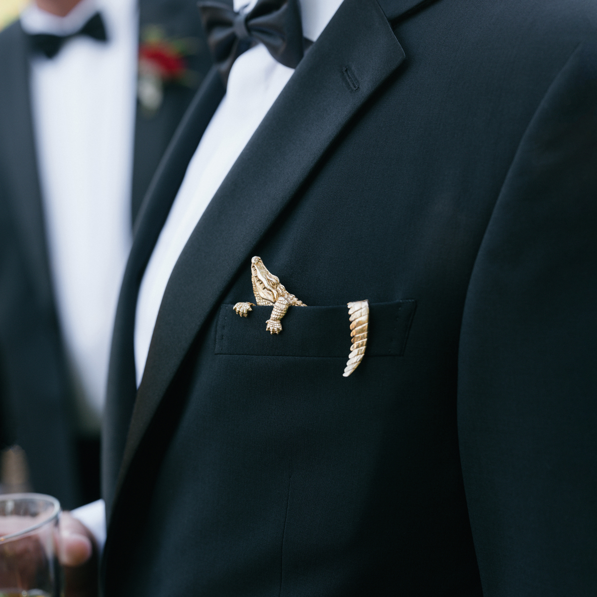 Sculpted Metal Pocket Squares