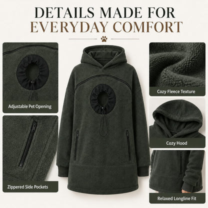 Paws in Awe Hands-Free Pet Carrier Hoodie – Cozy Front Pouch for Cats & Small Dogs at Home & Everyday Outings