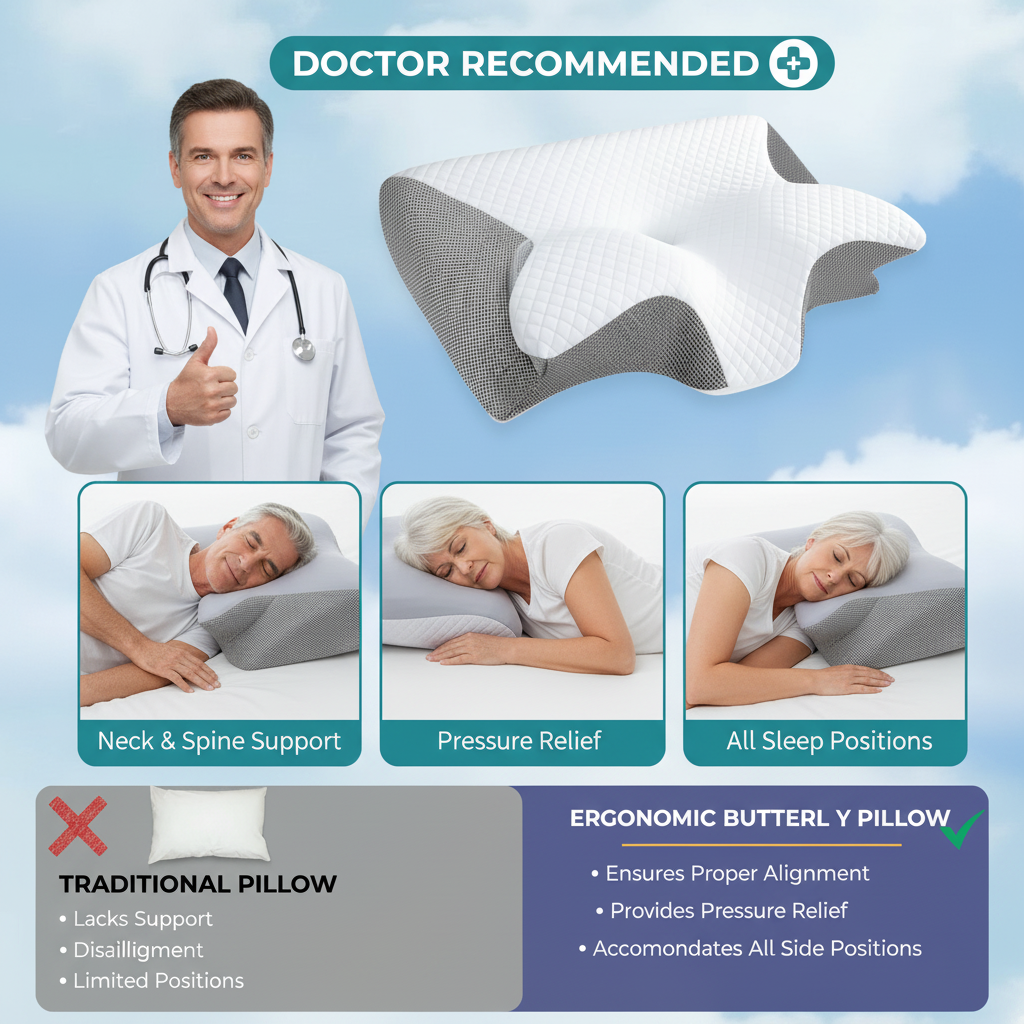 Comfynique Butterfly Orthopedic Pillow