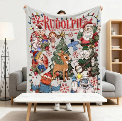 Rudolph the Red Nosed Reindeer Christmas Blanket
