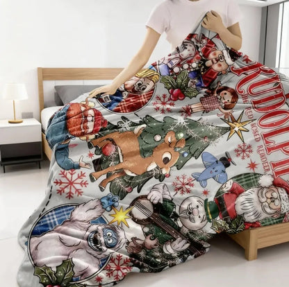 Rudolph the Red Nosed Reindeer Christmas Blanket