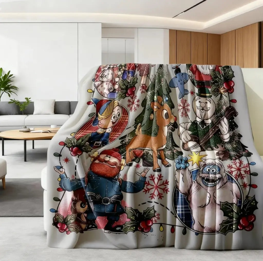 Rudolph the Red Nosed Reindeer Christmas Blanket