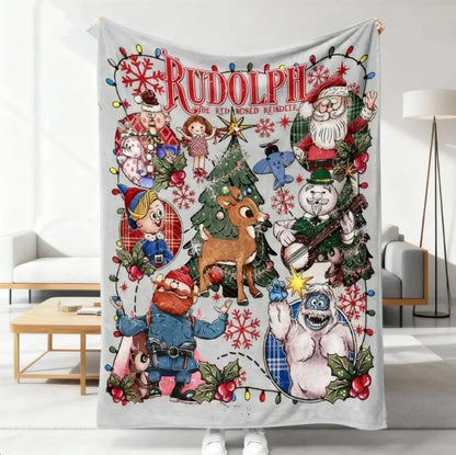 Rudolph the Red Nosed Reindeer Christmas Blanket