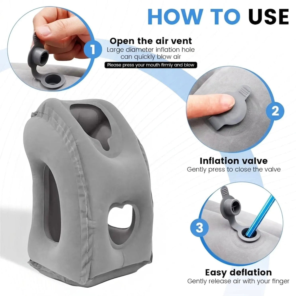 Travel Pillow Inflatable Headrest