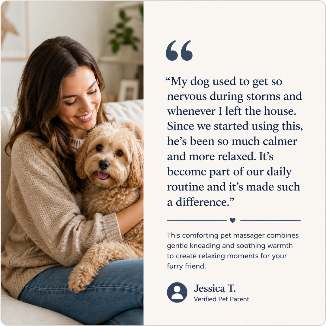 🐶🤍Rechargeable Massage Belt For Pets & People – 3-Level Soothing Comfort