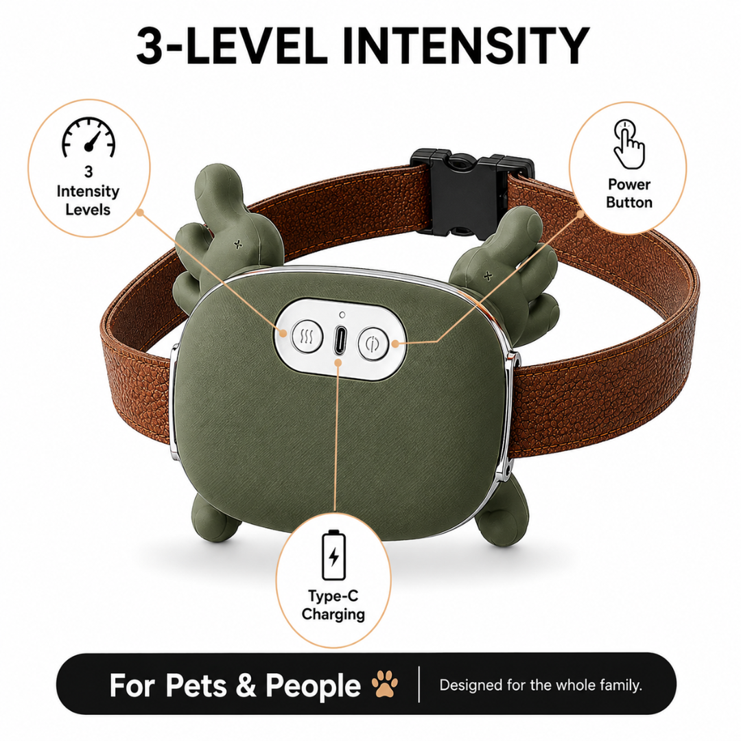 🐶🤍Rechargeable Massage Belt For Pets & People – 3-Level Soothing Comfort