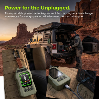 4-in-1 Carbon Monoxide Detector & CO2, Temperature and Humidity Monitor