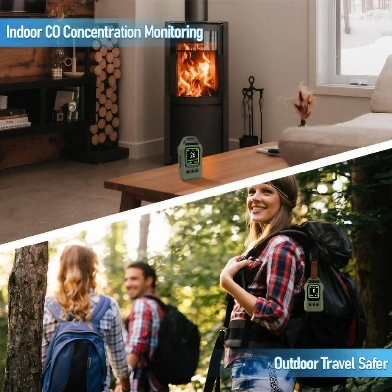 4-in-1 Carbon Monoxide Detector & CO2, Temperature and Humidity Monitor