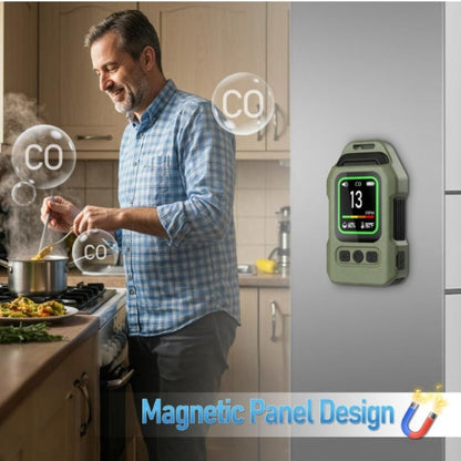 4-in-1 Carbon Monoxide Detector & CO2, Temperature and Humidity Monitor