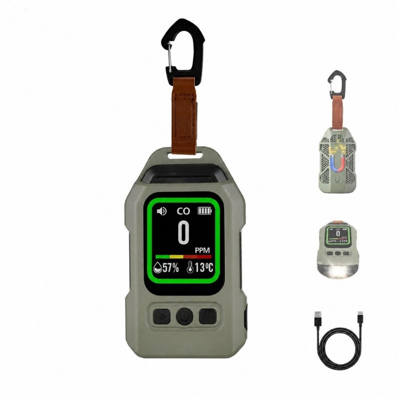 4-in-1 Carbon Monoxide Detector & CO2, Temperature and Humidity Monitor